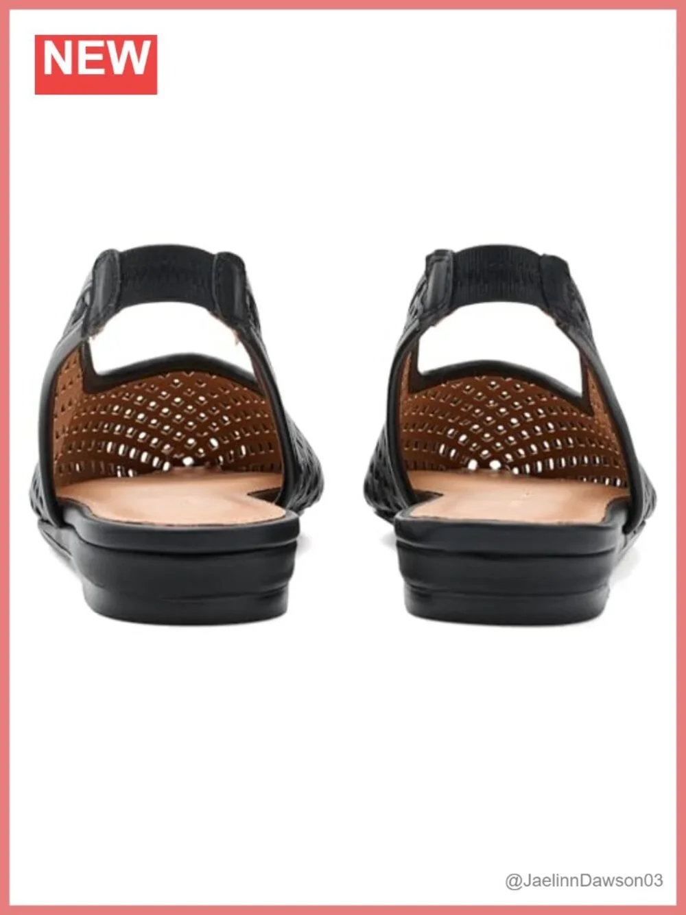 Andre Assous Brielle Leather Demi Wedge Slingback Loafer Sandal